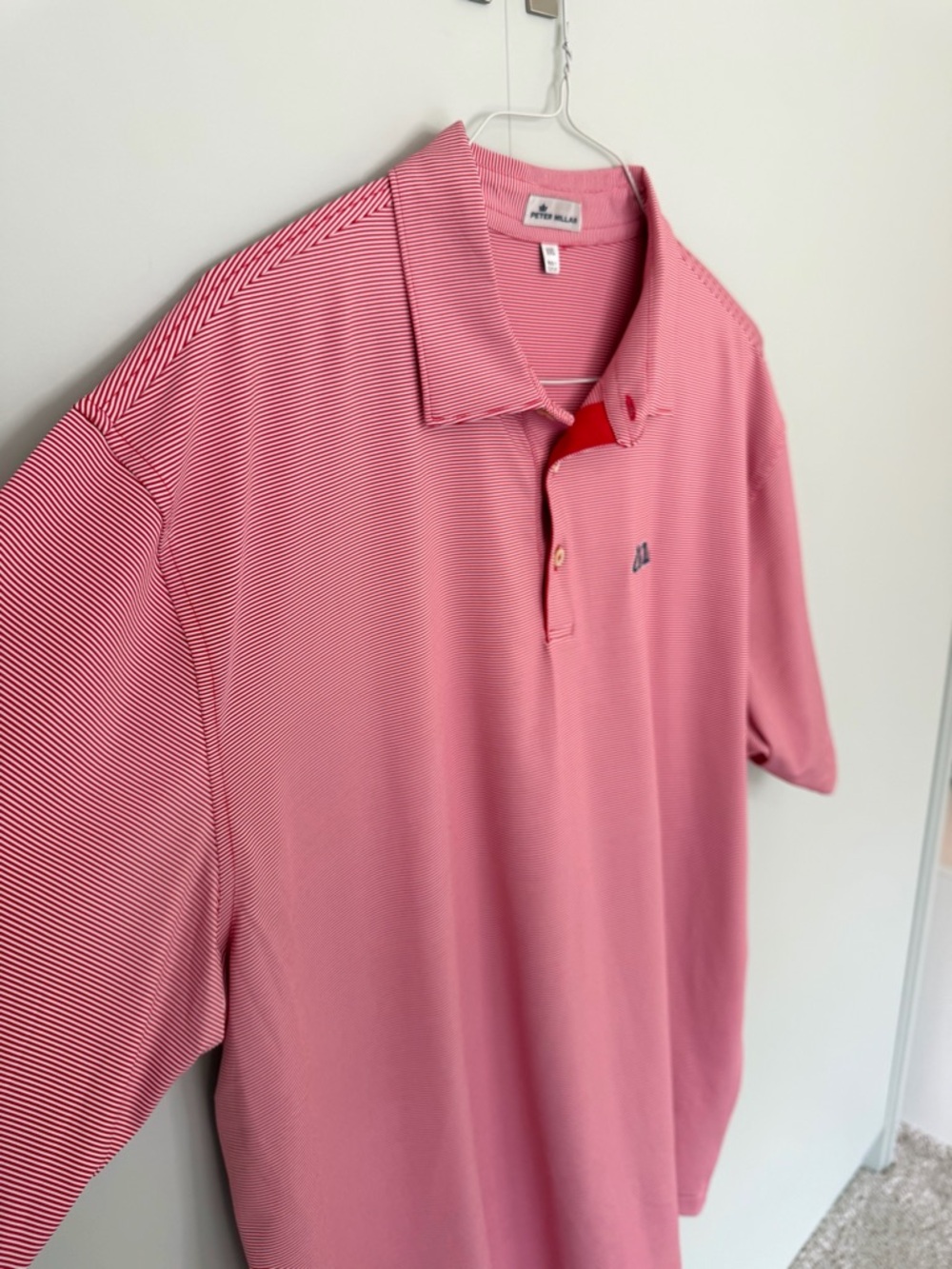 PETER MILLAR Ole Miss Jubilee Stripe Performance Polo in Red MEOCEK11S - Picture 5 of 9